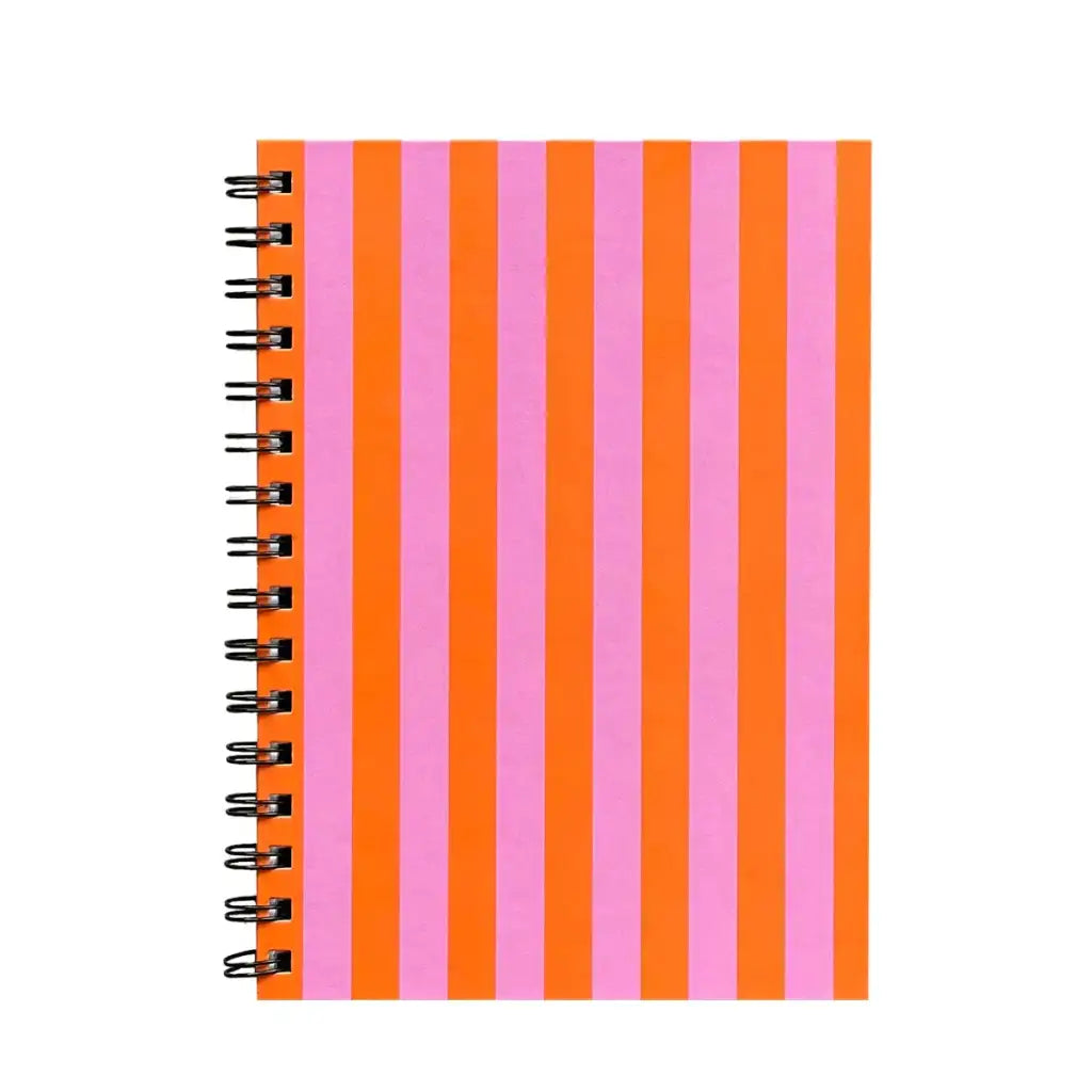 Orange pink stripe muistikirja - Kirjat, KIVAA JA KAUNISTA,