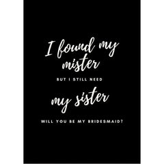 Kortti - I found my mister but I still need my sister... -