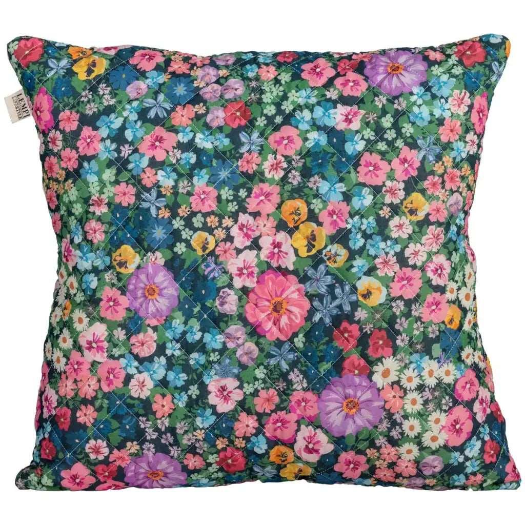 Colorful flowers Tyyny - Tikattu tyynyliina | 45x45 cm -