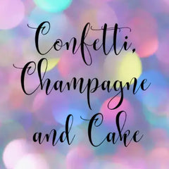 Confetti Champagne and Cake - Kortti - Kivaa ja Kaunista,