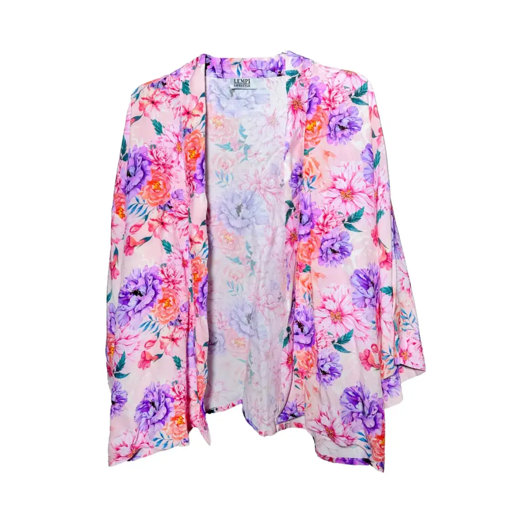 Kimono - Pink Flower - Tekstiilit, Vaatteet