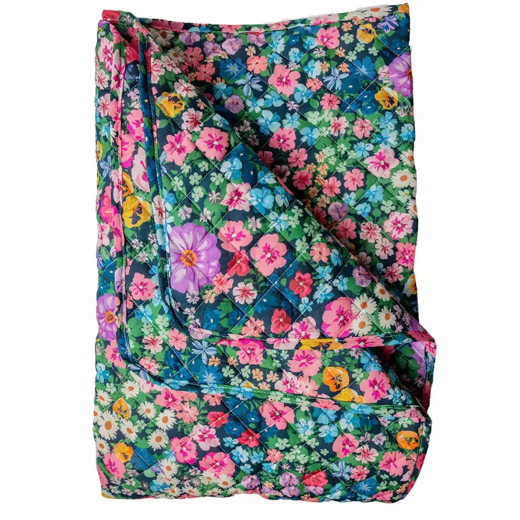 Lempi Colorful Flowers tikkitäkki - 135 x 180 cm -