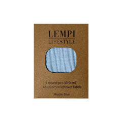 Lempi Muslin Make-up Pads - 4 kaplı - Sininen | Alennetut