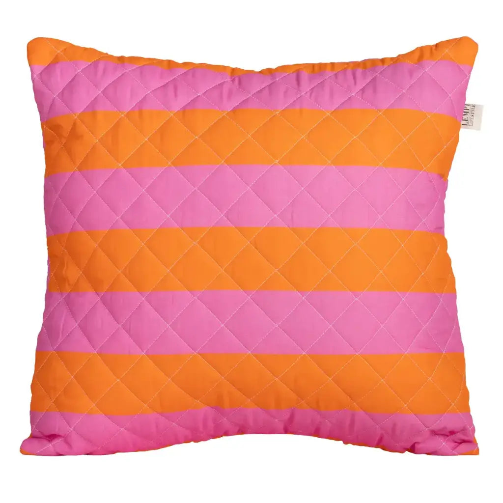 Lempi Orange Pink Tyyny - Tikattu Tyynyliina | 45x45 Cm -