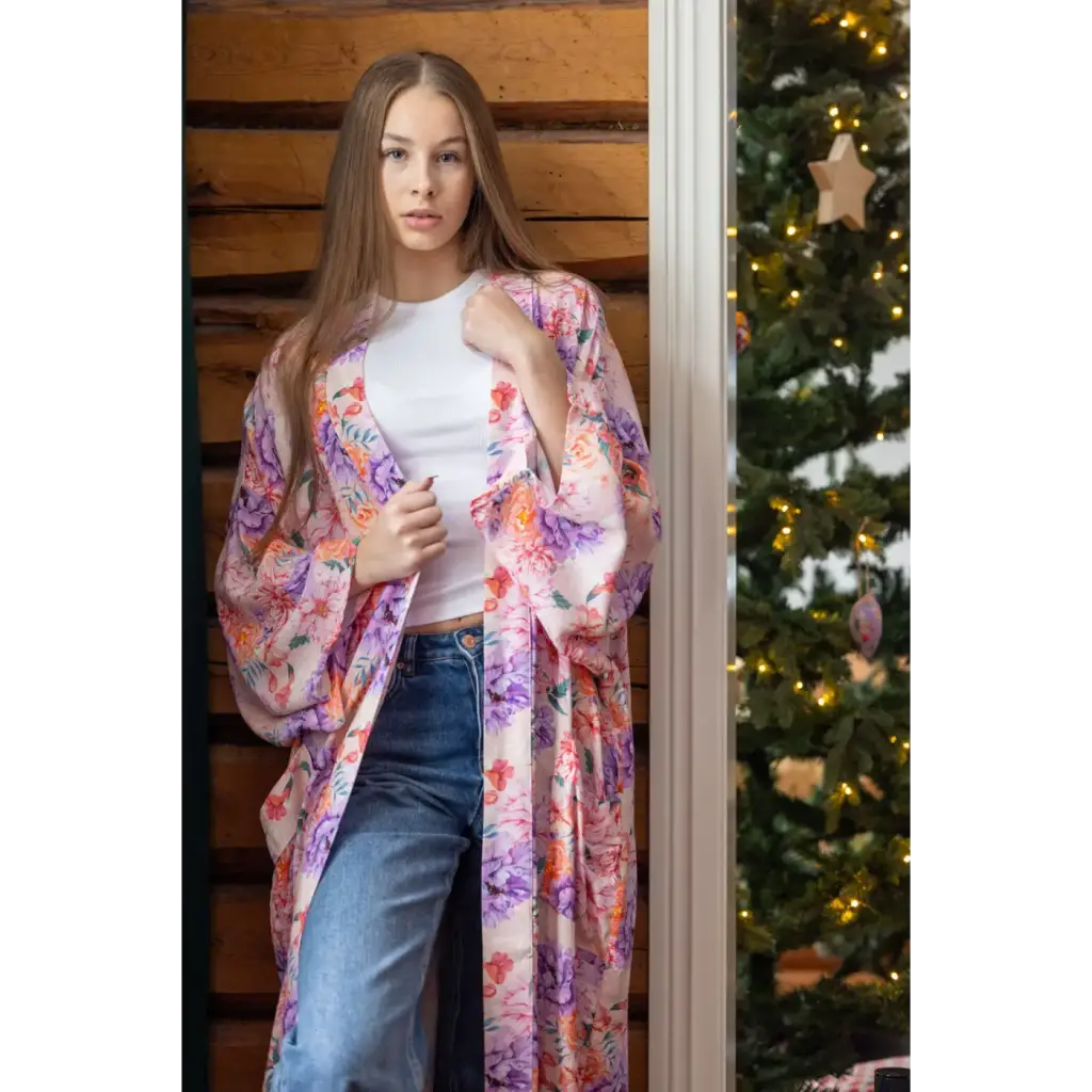 Lempi Pastel flower kimono - KIVAA JA KAUNISTA, Kylpytakit,